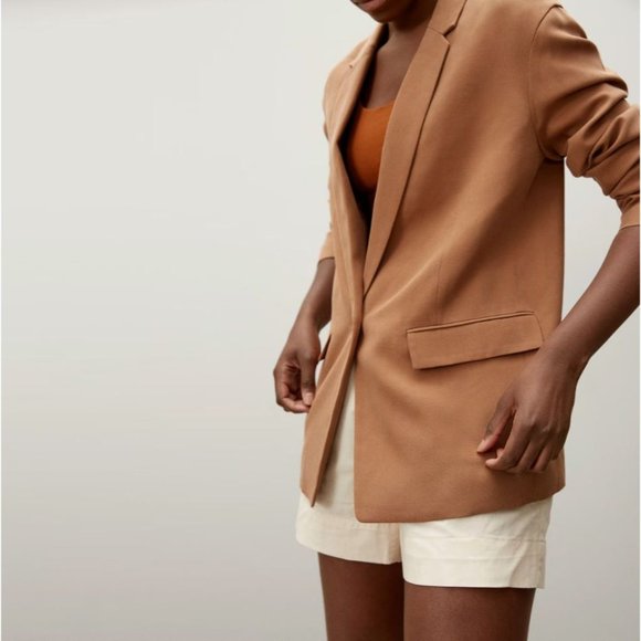 Everlane The Easy Blazer in Tan 6 New Womens Classic One Button Jacket - Picture 3 of 14